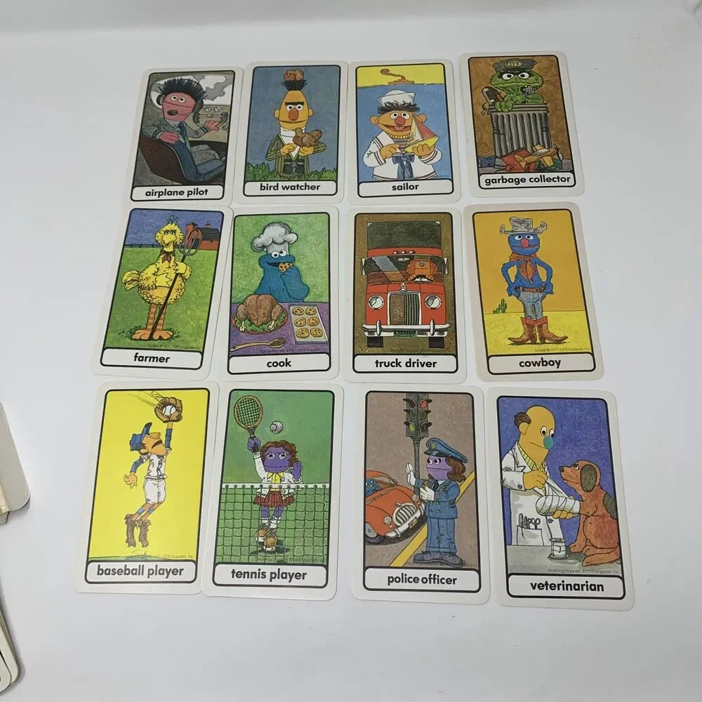 Vintage 1978 Sesame Street Guess Who Cards Whitman Muppets 30 Card Game Set